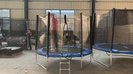 Heimtrampolin für Kinder und Erwachsene mit Sicherheitsnetz, Sprungmatte und Federabdeckungspolsterung, Jumping Gym Trampolin